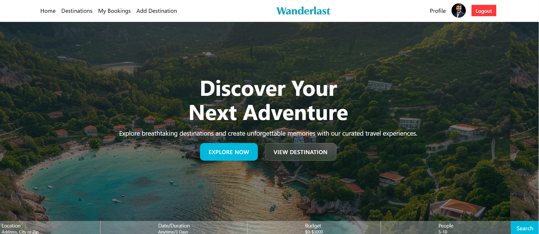 Wanderlust Travel App Project